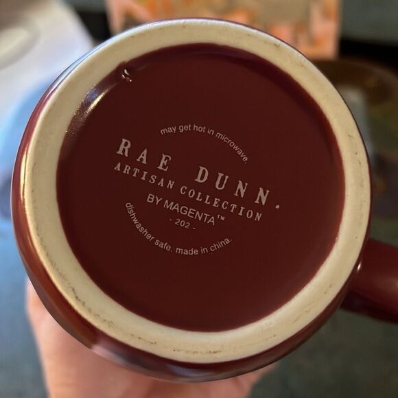 Rae Dunn Ceramic Mug w/ Wood Topper - Picture 4 of 5